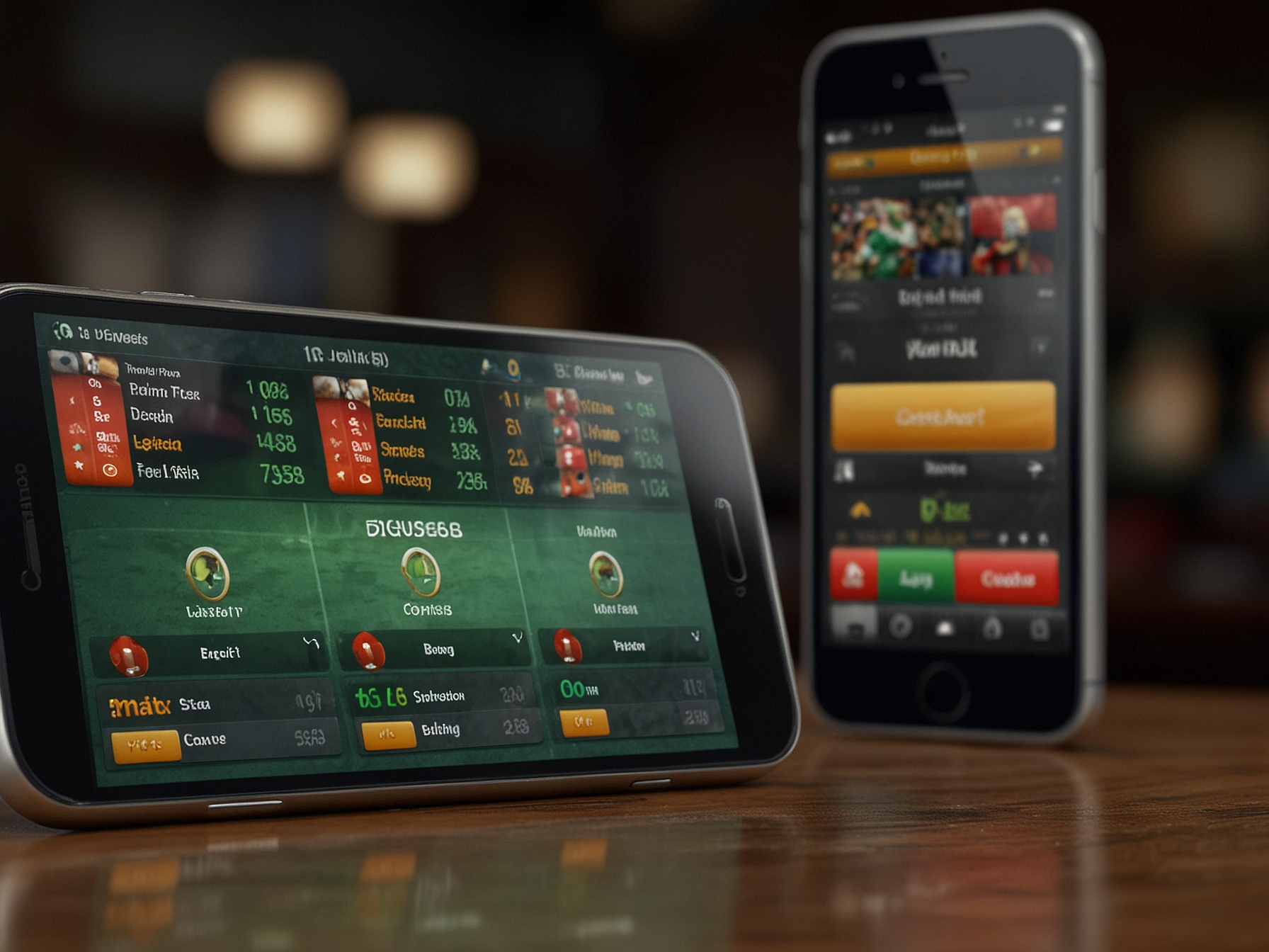 Mobile browser view of betting site